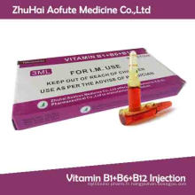 Injection de vitamine B1 + B6 + B12